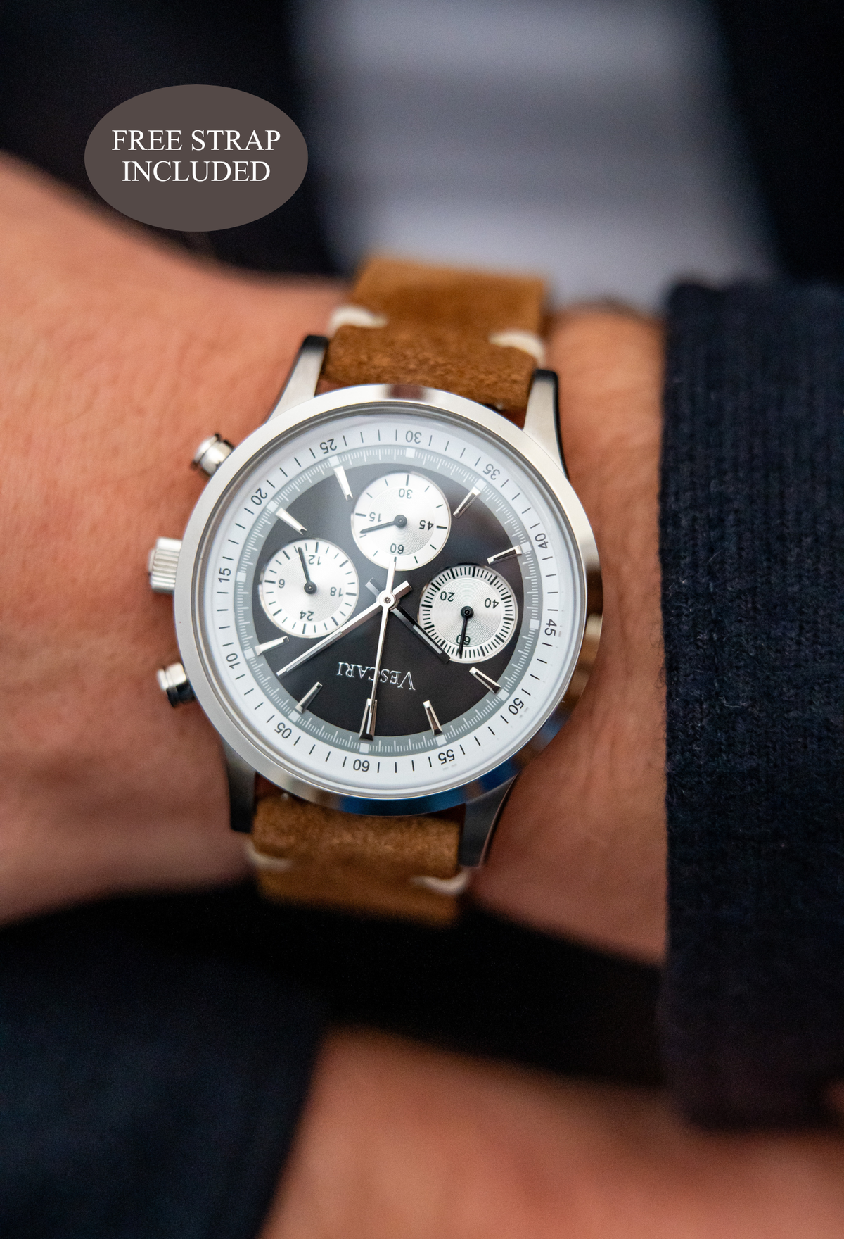Chestor 'Reverse Panda' Limited Edition Chronograph | Vescari Chestor 'Reverse Panda' Limited Edition Chronograph | Vescari