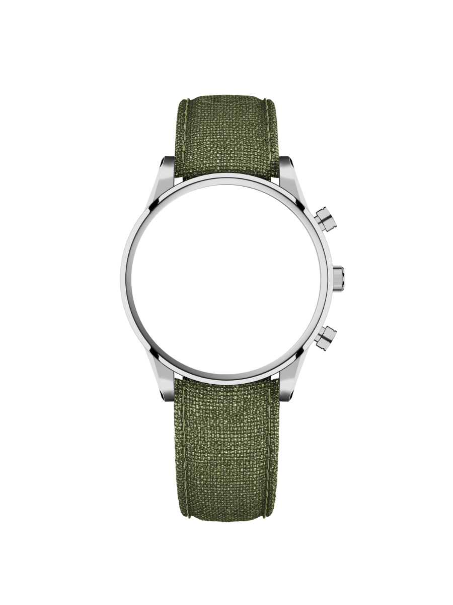 Green Canvas strap with steel buckle