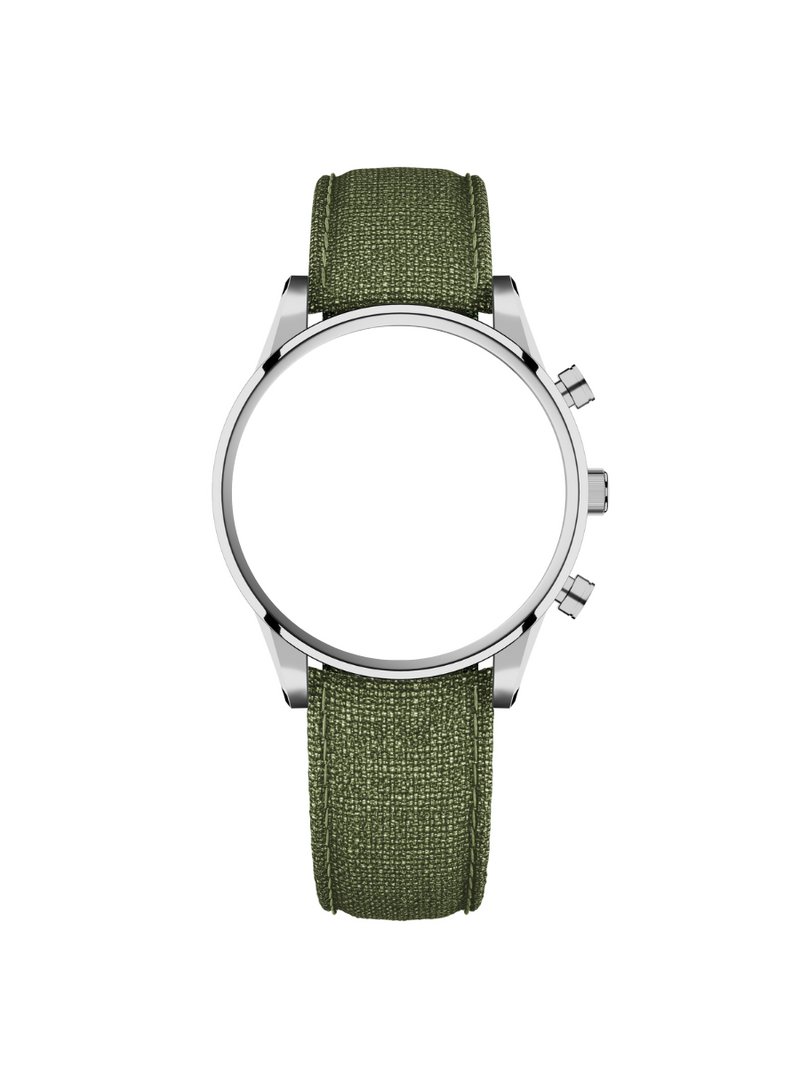 Green Canvas strap with steel buckle