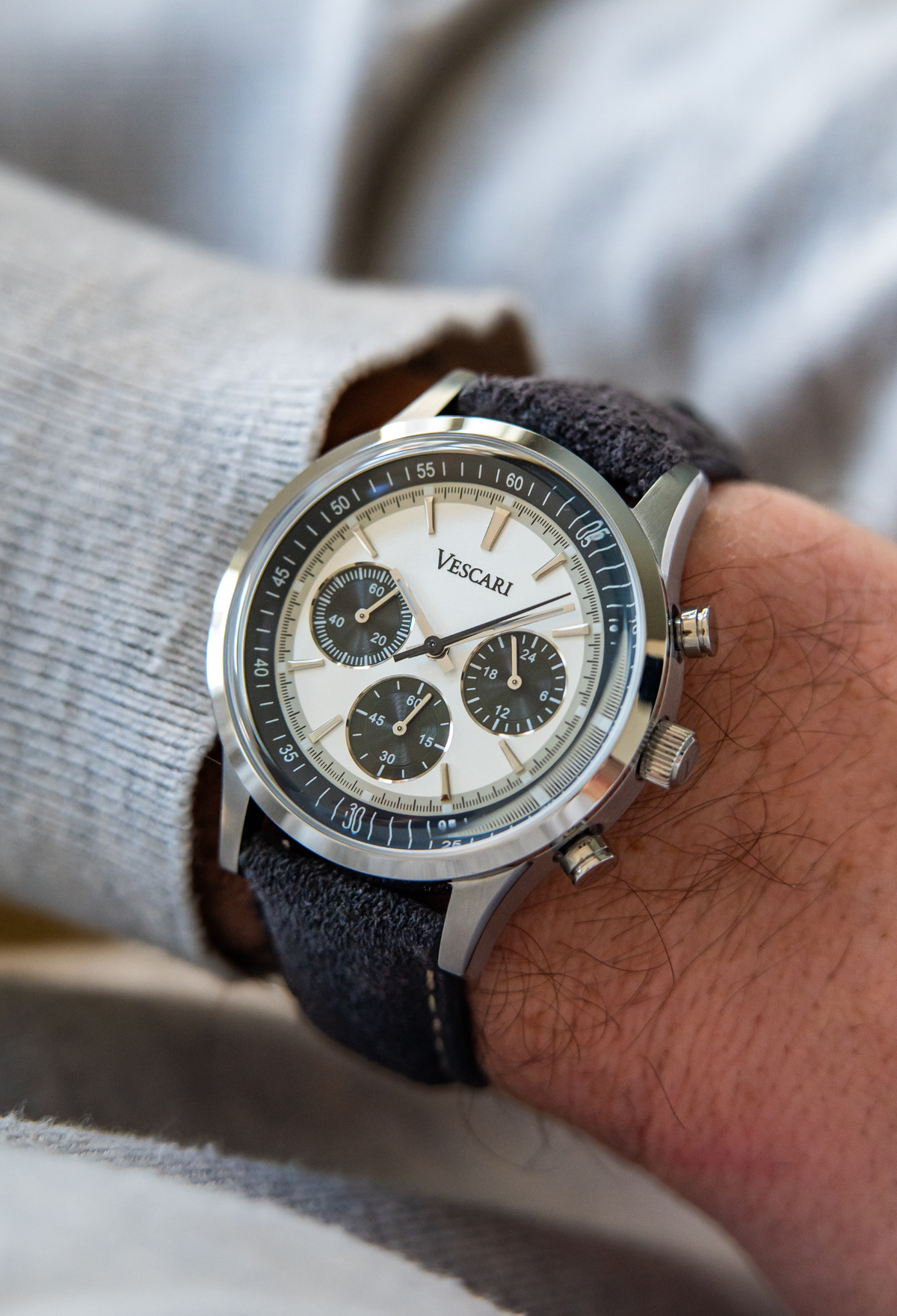 Chestor 'Panda' Limited Edition Chronograph | Vescari Watch Co. Chestor 'Panda' Limited Edition Chronograph | Vescari Watch Co.