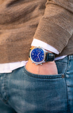 The Chestor Steel/Blue - Blue Leather