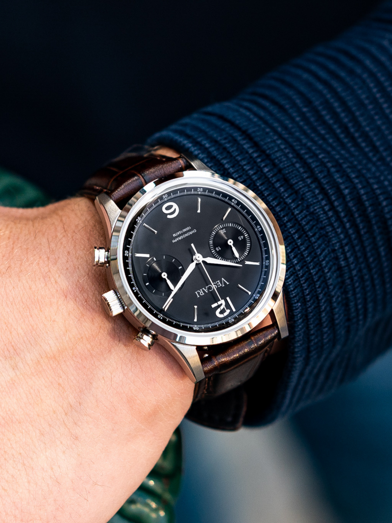 The Chestor Steel/Black - Brown Leather